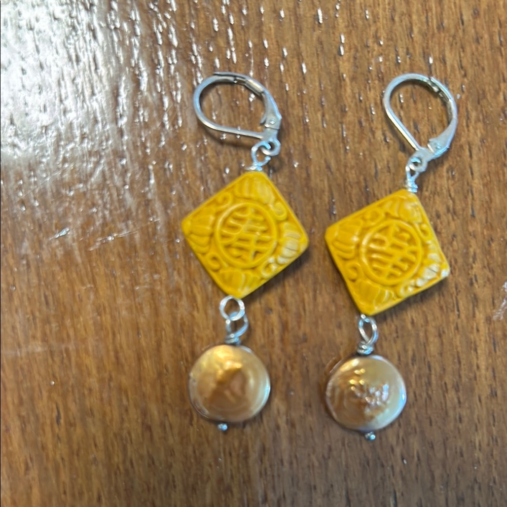 Cinnabar Style Bead Earrings